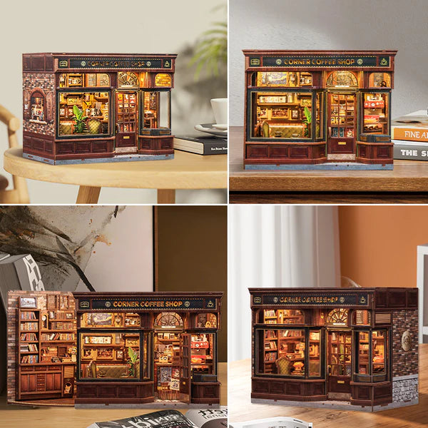 Corner Coffee Shop Miniature House | LKWood