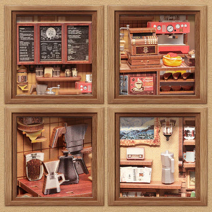 Corner Coffee Shop Miniature House | LKWood