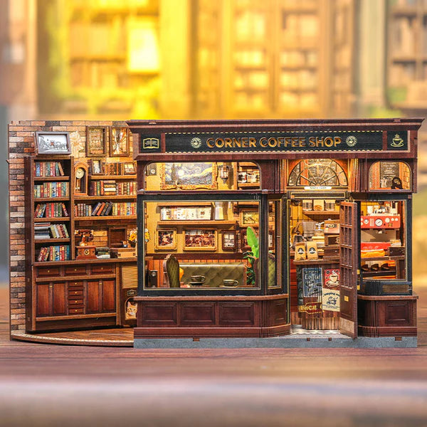 Corner Coffee Shop Miniature House | LKWood