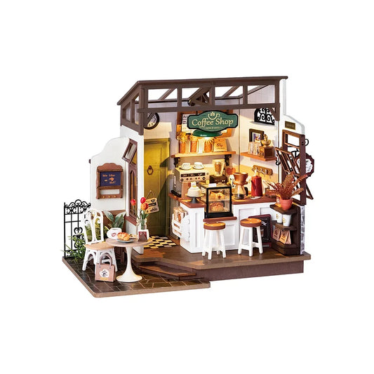 No.17 Café Shop Miniature House | LKWood (Dust Cover Included)