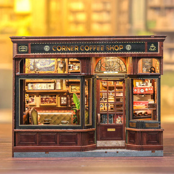 Corner Coffee Shop Miniature House | LKWood