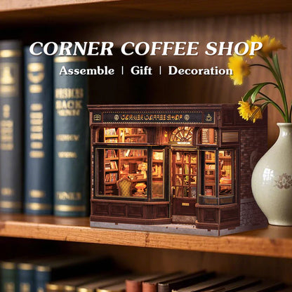 Corner Coffee Shop Miniature House | LKWood